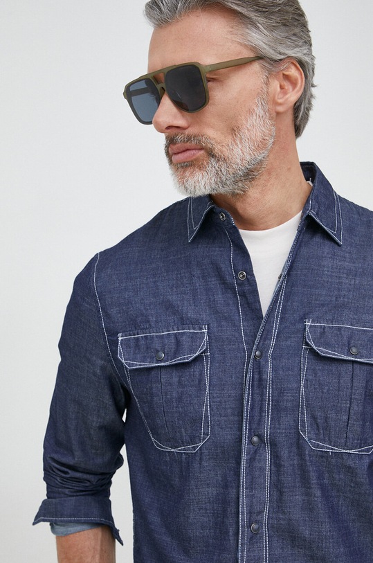 Guess koszula bawełniana M3RH58.WF7Y0 granatowy