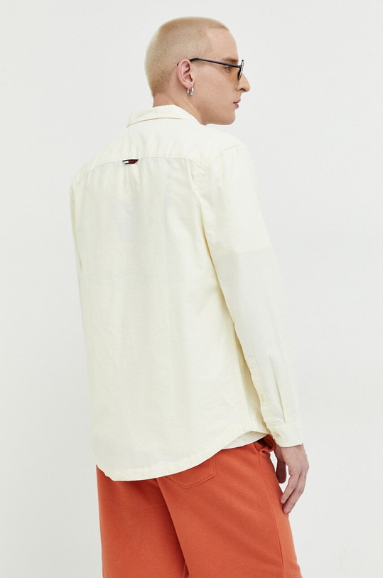 Odzież Tommy Jeans koszula bawełniana DM0DM15408.PPYX żółty