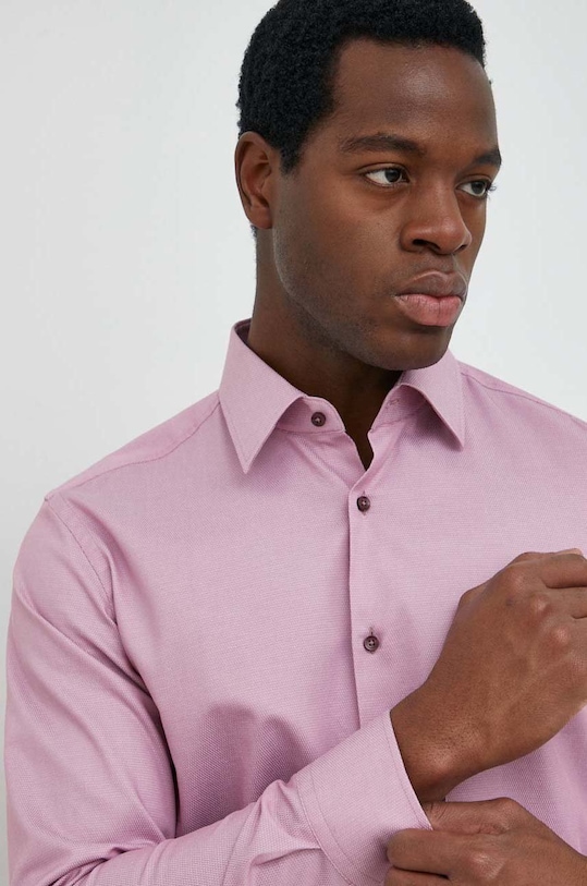 Košile BOSS slim růžová 50484253