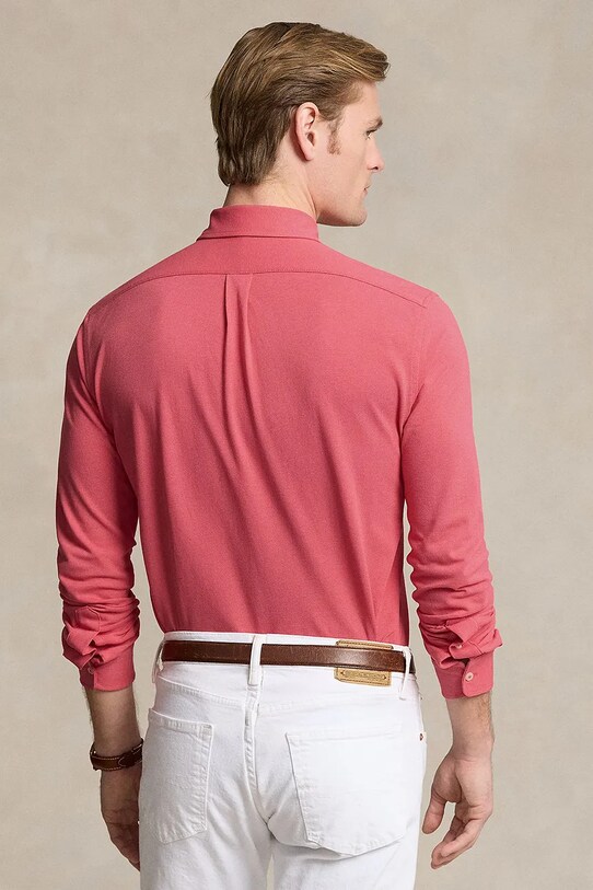 Bavlněná košile Polo Ralph Lauren 710654408 červená AA00