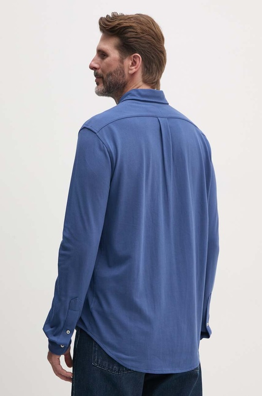 Βαμβακερό πουκάμισο Polo Ralph Lauren μπλε 710654408