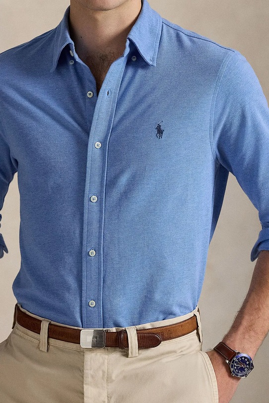 Polo Ralph Lauren koszula bawełniana niebieski 710654408