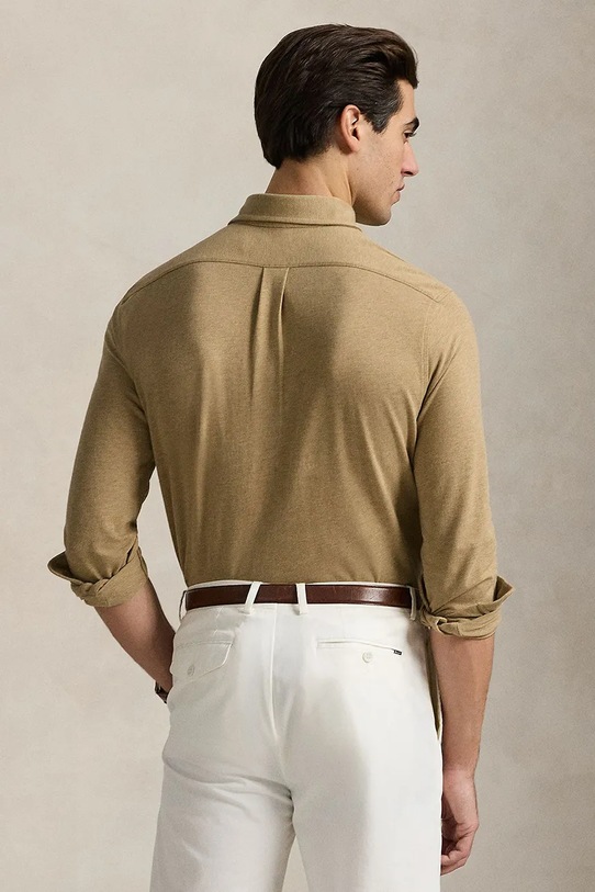 Polo Ralph Lauren camicia in cotone 710654408 beige AA00