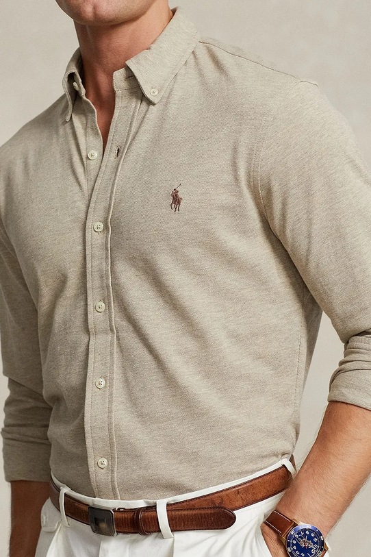 Polo Ralph Lauren koszula bawełniana beżowy 710654408