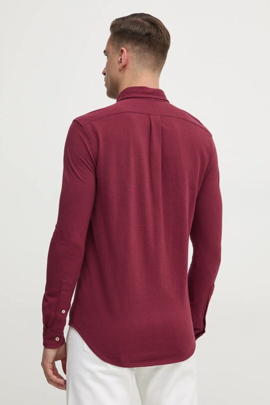 Polo Ralph Lauren koszula bawełniana bordowy 710654408