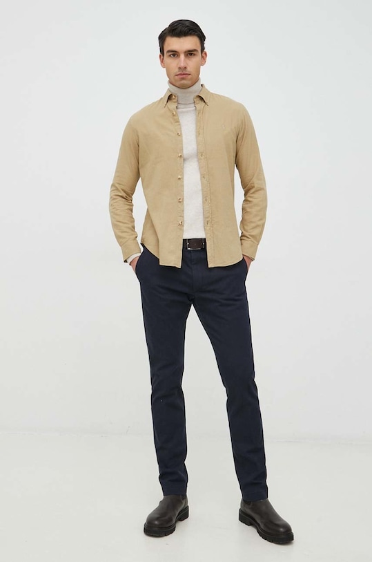 Bombažna srajca Polo Ralph Lauren 710837297 zelena SS23