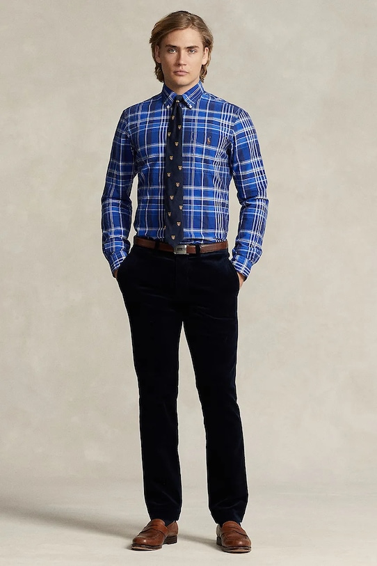 Oblečenie Bavlnená košeľa Polo Ralph Lauren 710897267 modrá