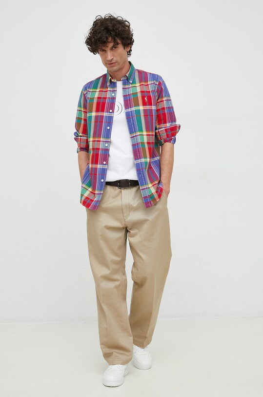 Βαμβακερό πουκάμισο Polo Ralph Lauren 710897267 πολύχρωμο SS23
