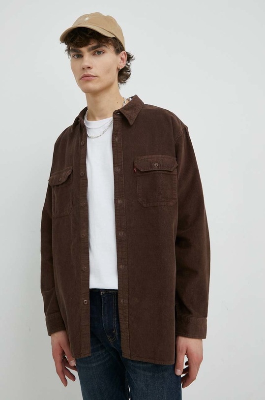 Levi's koszula sztruksowa 19573.0181 brązowy