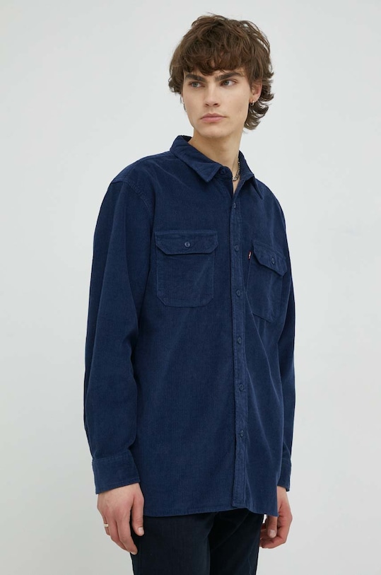 Πουκάμισο κοτλέ Levi's μακρύ σκούρο μπλε 19587.0226