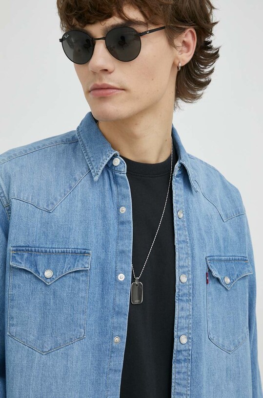 Levi's camasa jeans 85744.0047 albastru
