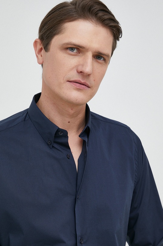 Liu Jo koszula z elastanem granatowy M000P201BUTTONMILANO