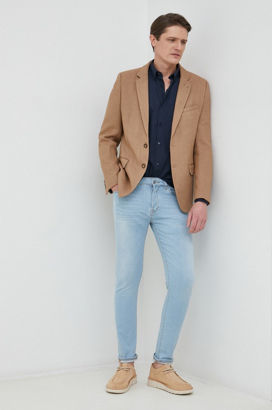 Liu Jo koszula M000P201BUTTONMILANO granatowy SS23