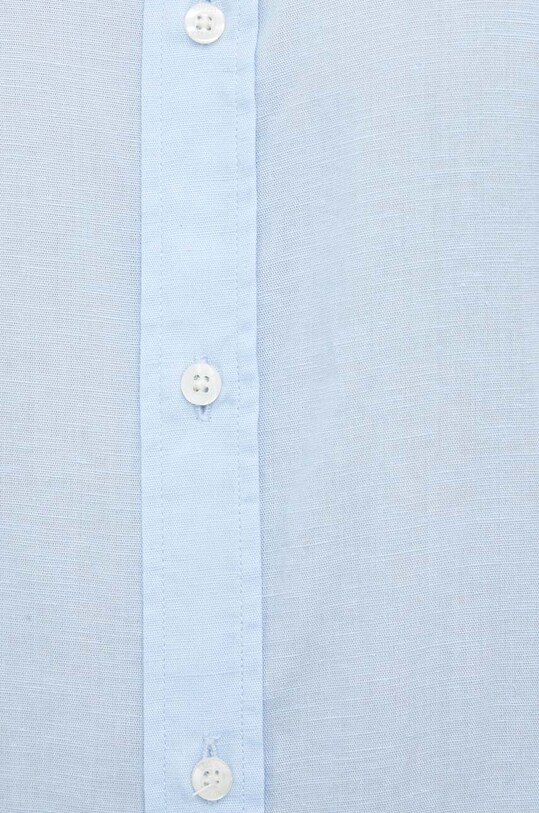 Košile s příměsí lnu Liu Jo M123P201SHORTLINEN modrá