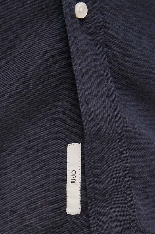 Liu Jo koszula z domieszką lnu M123P201SHORTLINEN granatowy