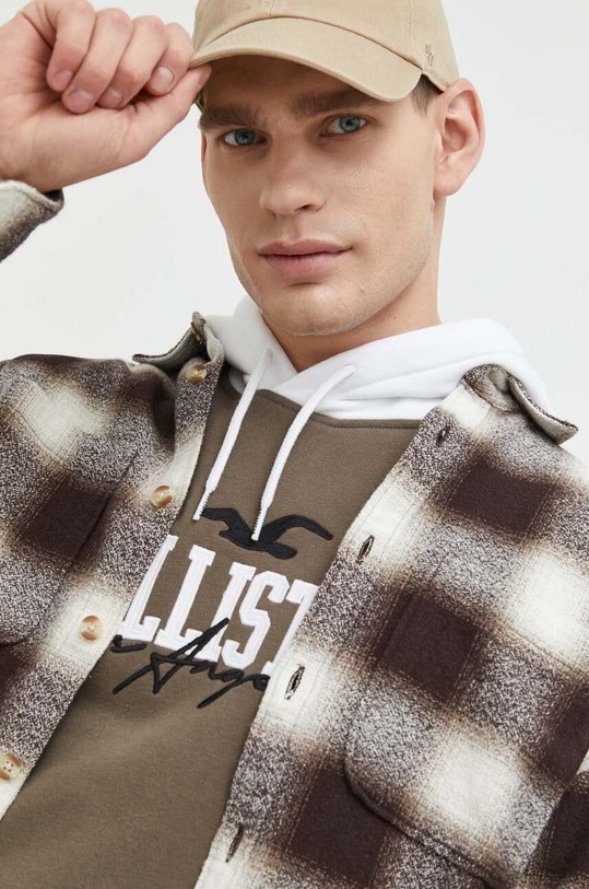 Košile Abercrombie & Fitch KI125.3041.418 hnědá