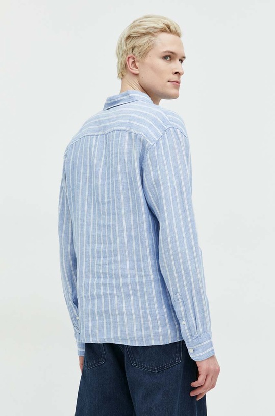 Plátěná košile Abercrombie & Fitch modrá KI125.3063.214