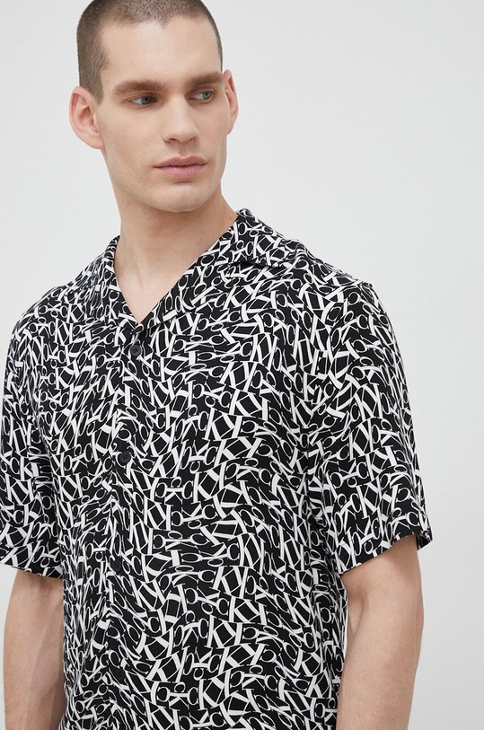 Košile Calvin Klein černá KM0KM00854.PPYX