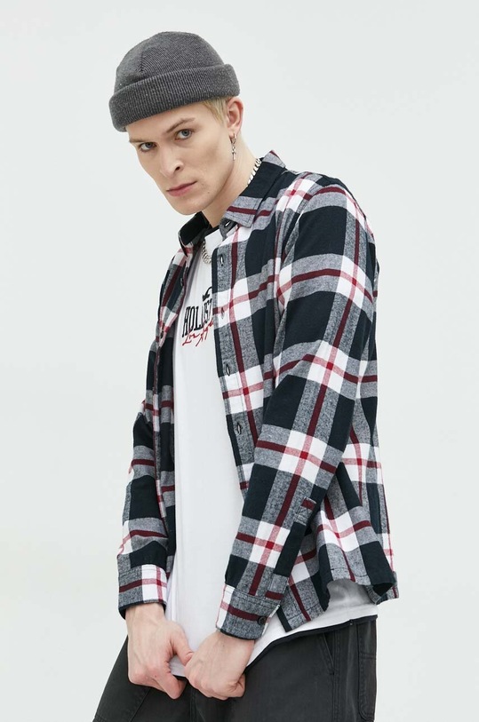 Odzież Hollister Co. koszula bawełniana KI325.3045.908 czarny