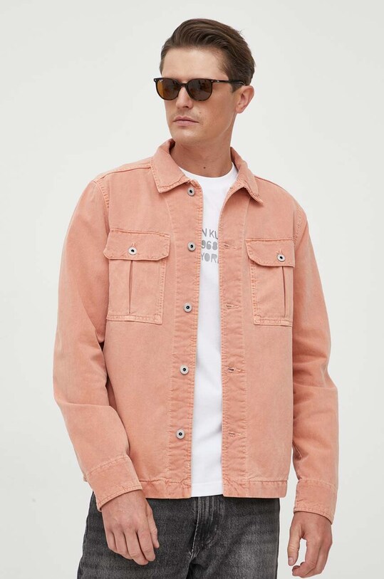 Pepe Jeans koszula jeansowa Bailey Earth regular pomarańczowy PM307670.145