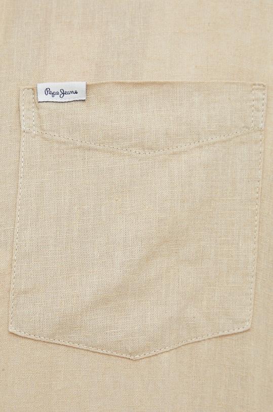 Pepe Jeans koszula lniana Parker Long PM307793.855 zielony SS23