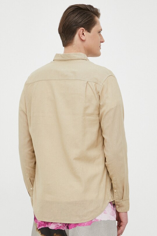 Pepe Jeans koszula lniana Parker Long zielony PM307793.855