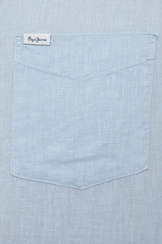 Πουκάμισο από λινό Pepe Jeans Parker Long PM307793.504 μπλε SS23