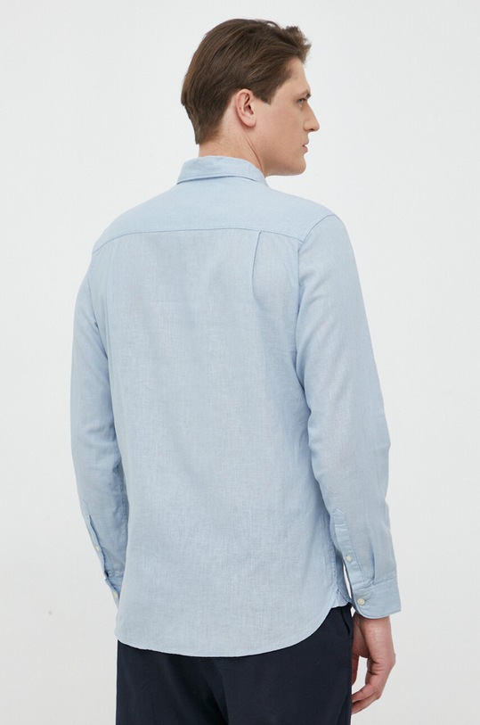 Pepe Jeans koszula lniana Parker Long niebieski PM307793.504