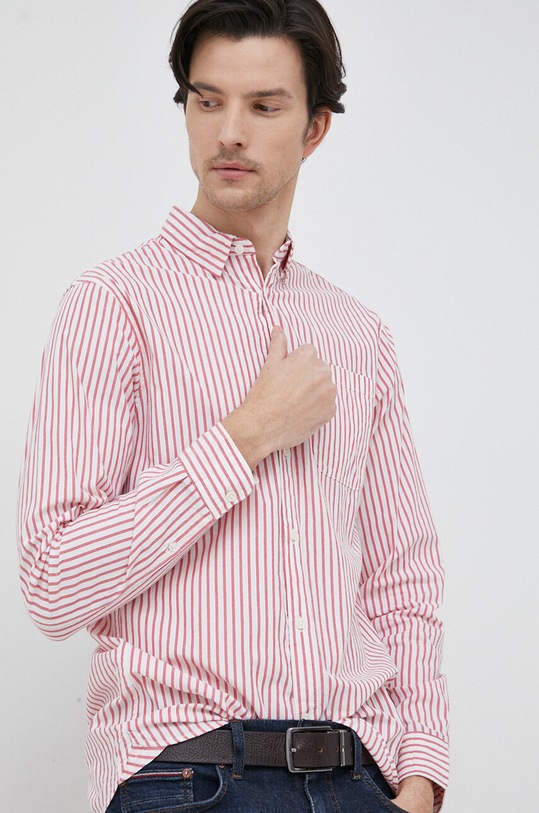 Pepe Jeans koszula bawełniana Livery wzorzyste czerwony PM307777.217