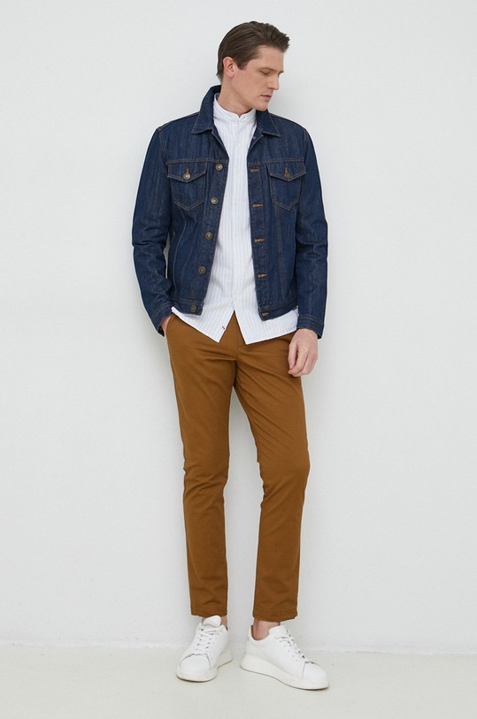 Oblačila Bombažna srajca Pepe Jeans Leyton PM307769.489 modra
