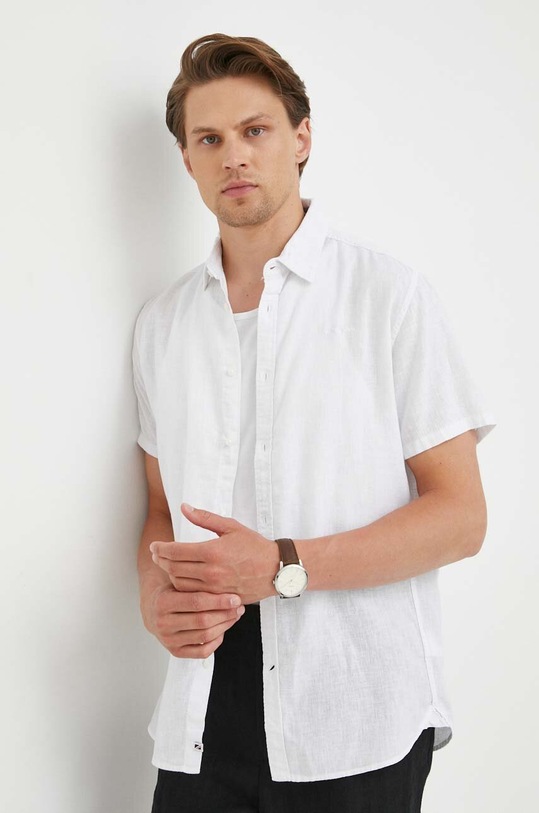 Pepe Jeans camicia di lino PM307794.800 bianco SS23