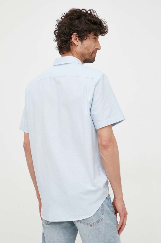 Odzież Lacoste koszula bawełniana CH0219 niebieski