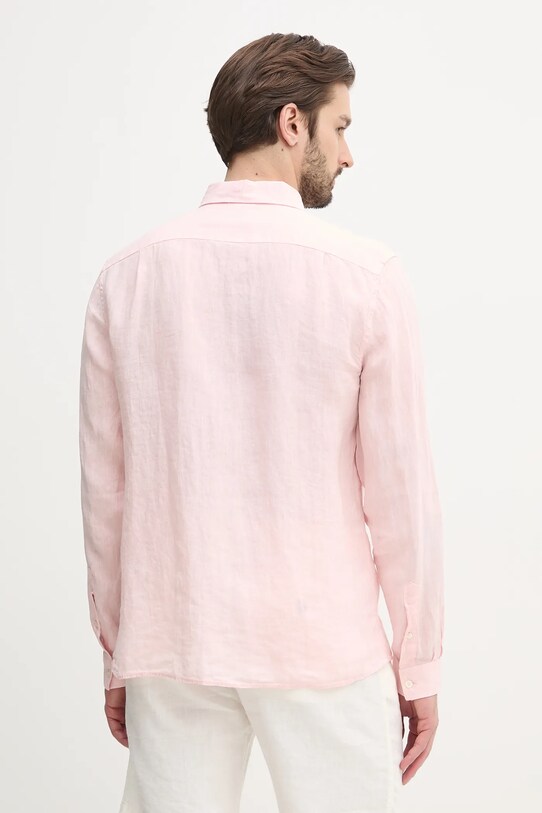 Abbigliamento Lacoste camicia di lino CH5692 rosa