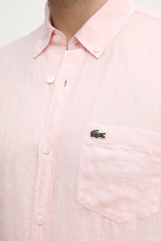 Льняная рубашка Lacoste CH5692 розовый