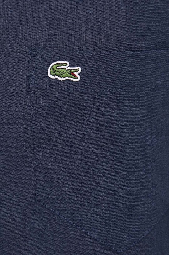 Сорочка з льону Lacoste CH5692 темно-синій