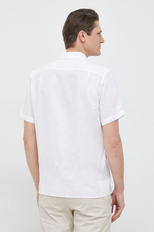 Abbigliamento Lacoste camicia di lino CH5699 bianco
