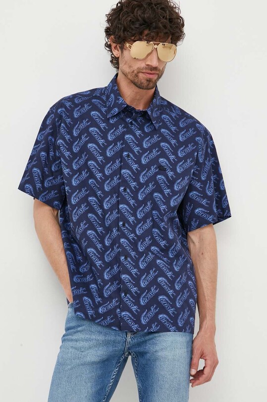 Lacoste koszula bawełniana granatowy CH5793