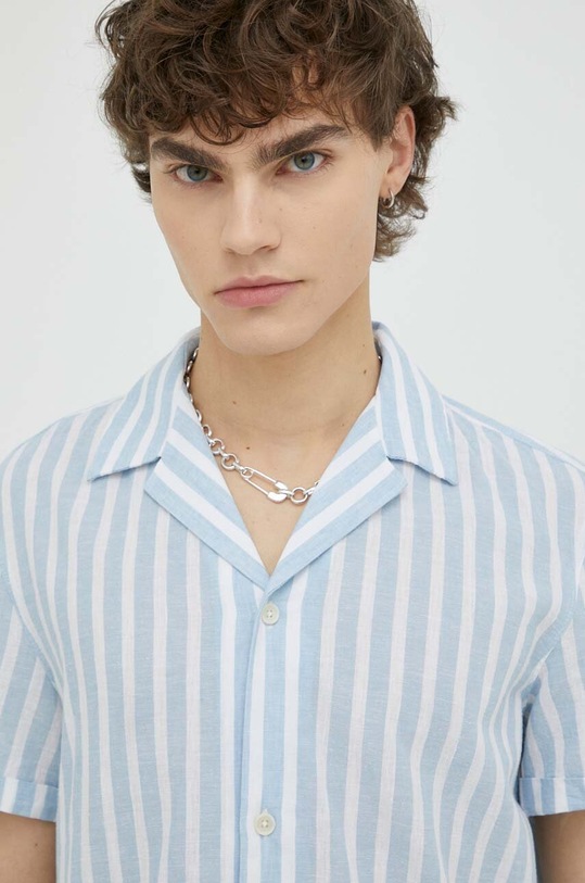 Drykorn camasa din amestec de in 47217.144054.3900 albastru