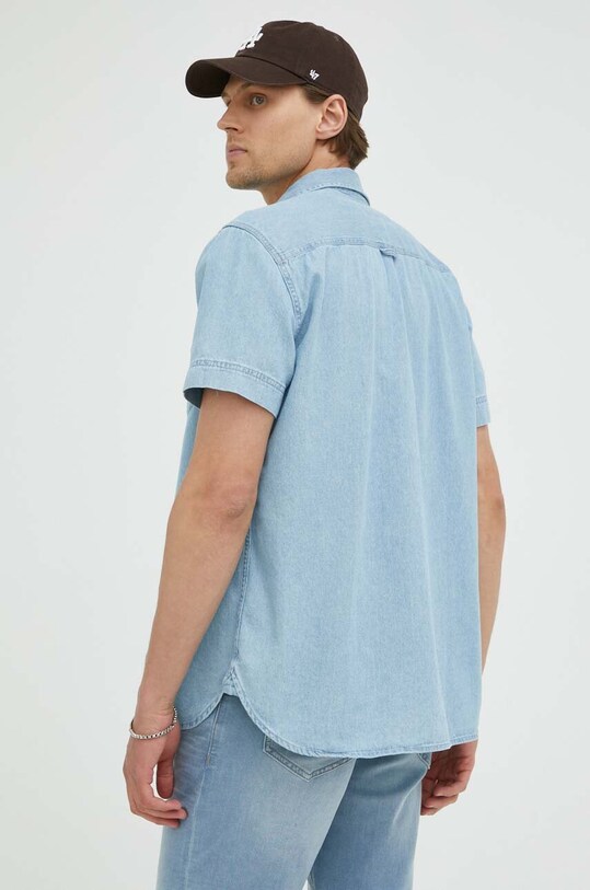 Abbigliamento Mustang camicia in cotone 1013859.5000.210 blu