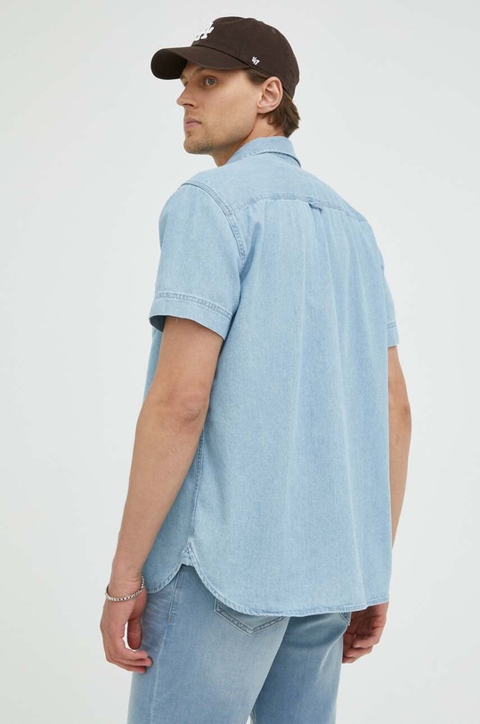 Ρούχα Βαμβακερό πουκάμισο Mustang 1013859.5000.210 μπλε