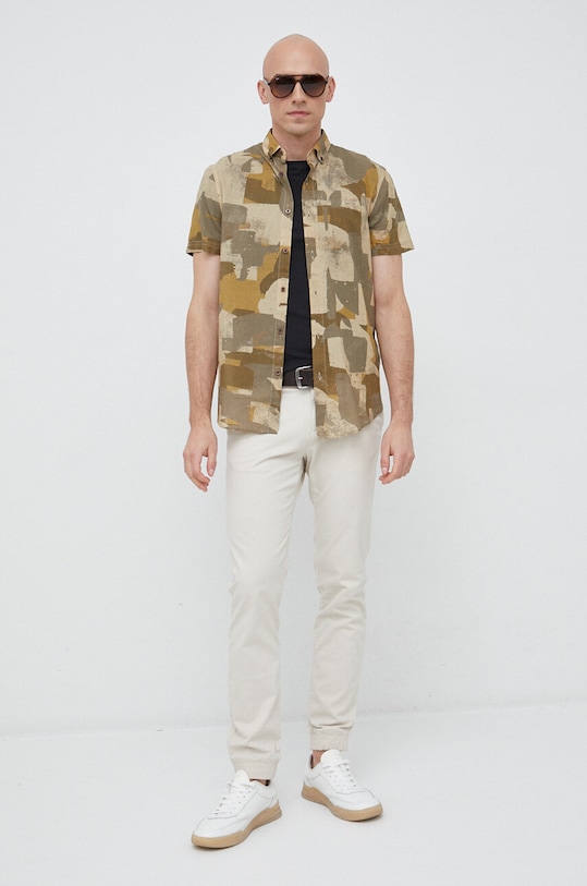 Guess koszula bawełniana M3GH65.WFDS1 zielony SS23