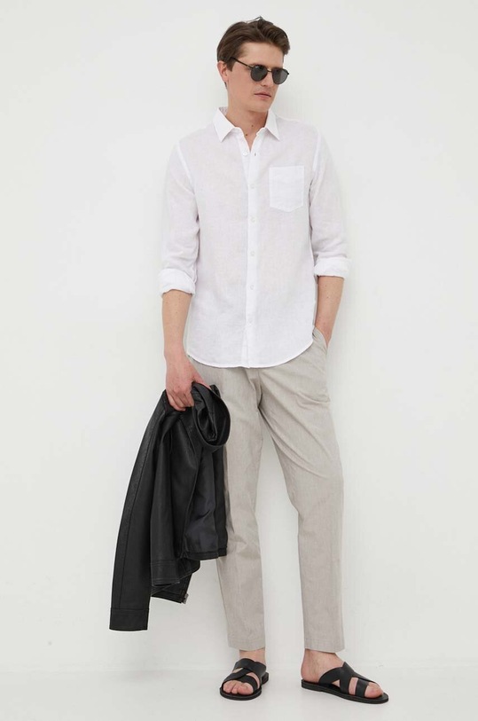 Odzież Guess koszula lniana M2YH44.WERX0 biały