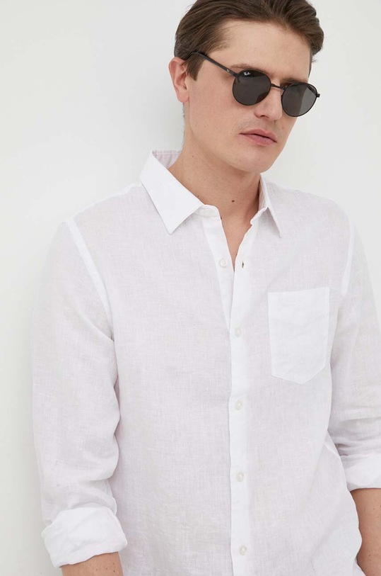 Guess koszula lniana M2YH44.WERX0 biały