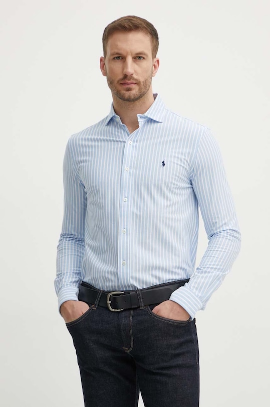 Polo Ralph Lauren koszula bawełniana wzorzyste niebieski 710899074