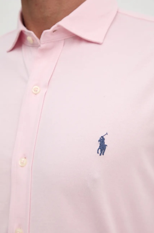 Polo Ralph Lauren camasa din bumbac 710899386 roz AW24
