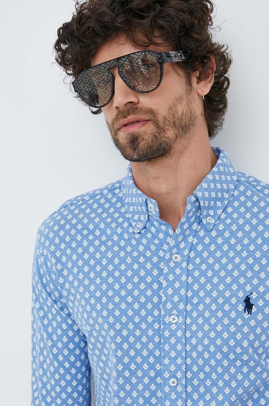 Polo Ralph Lauren koszula bawełniana 710900518 niebieski