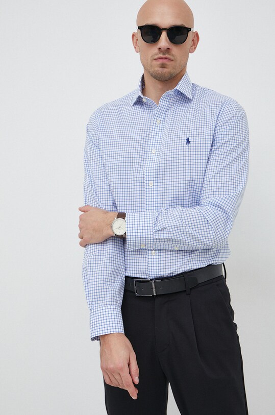 Polo Ralph Lauren koszula bawełniana niebieski 712858509