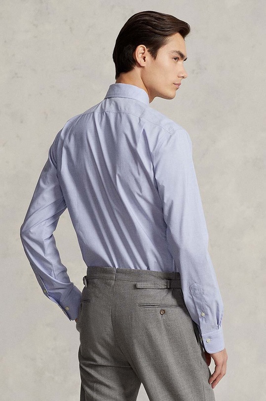 Хлопковая рубашка Polo Ralph Lauren 712907290 голубой SS23