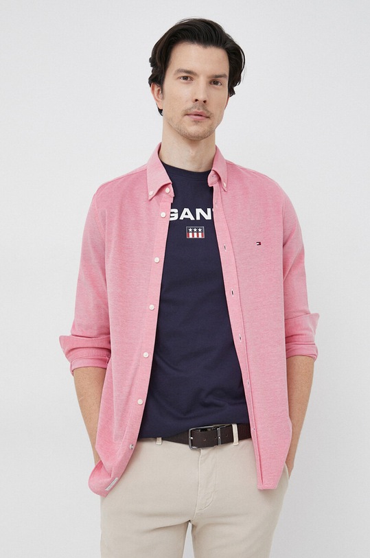 Tommy Hilfiger koszula bawełniana czerwony MW0MW30675.PPYX