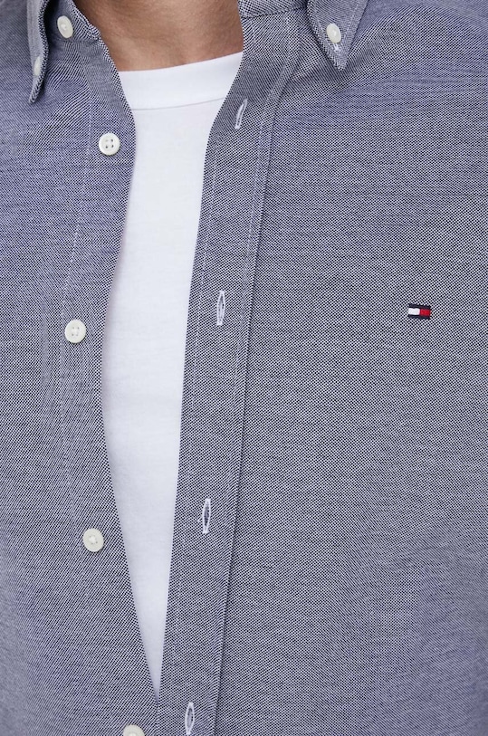 Хлопковая рубашка Tommy Hilfiger MW0MW30675.PPYX тёмно-синий SS24